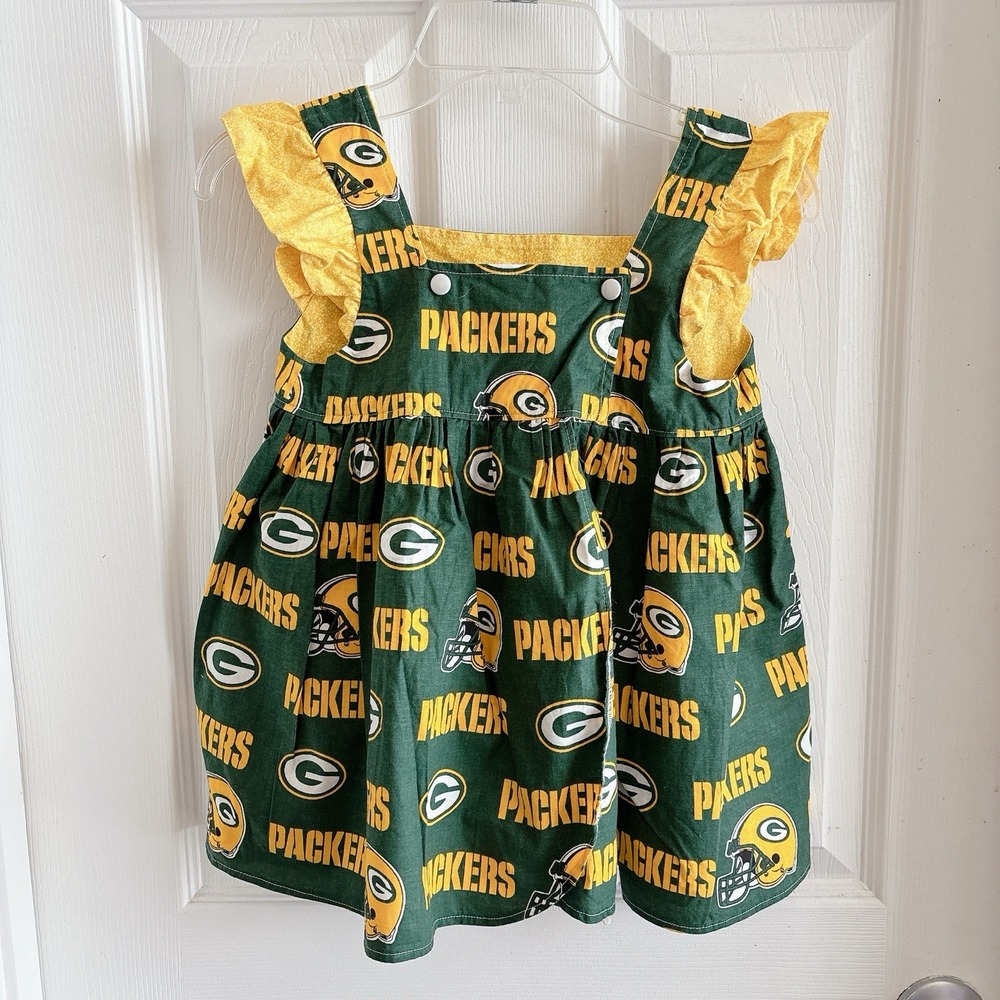 Green Bay Packers Girls Dress | Go Pack Go Football Outfit | Toddler Kids